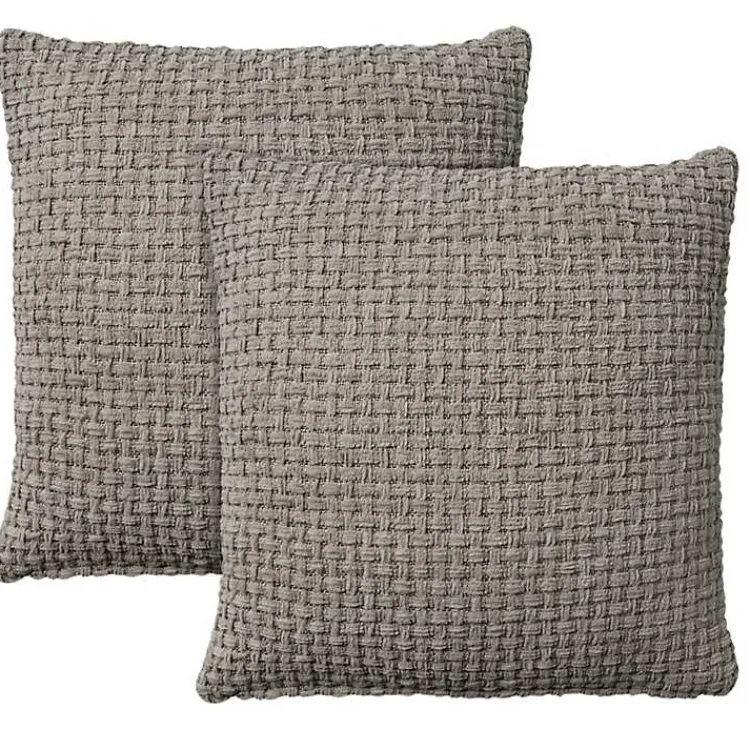 Discount Waffle Knit Chenille Throw Pillows, Set of 2 Pillows