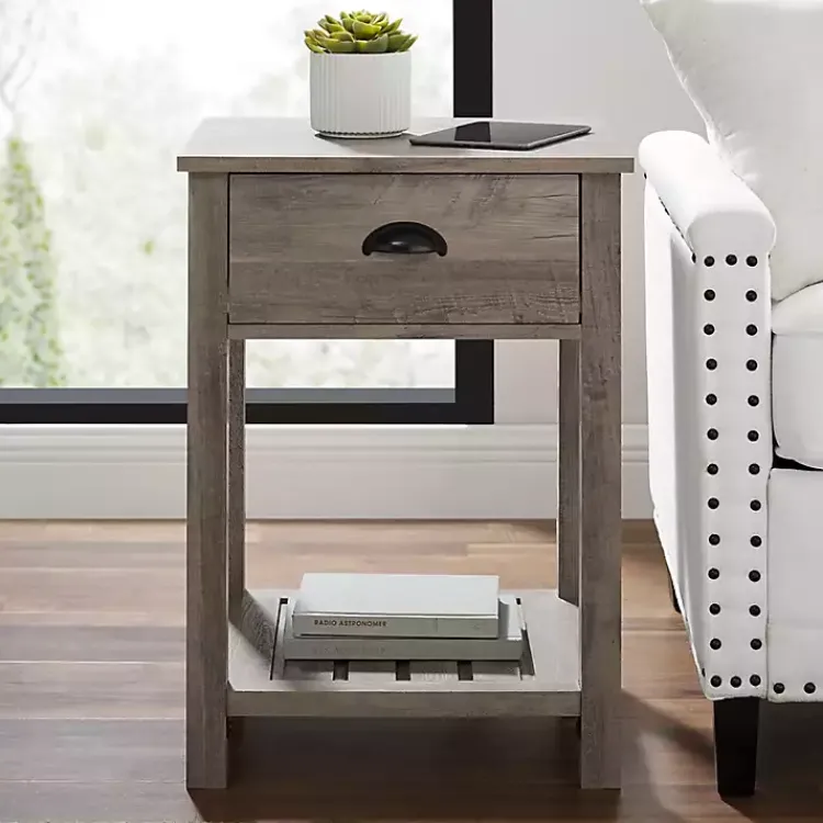 Kirklands Home Accent & End Tables|Wash Country Accent Table Gray