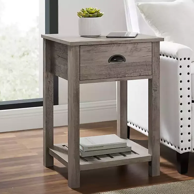 Kirklands Home Accent & End Tables|Wash Country Accent Table Gray