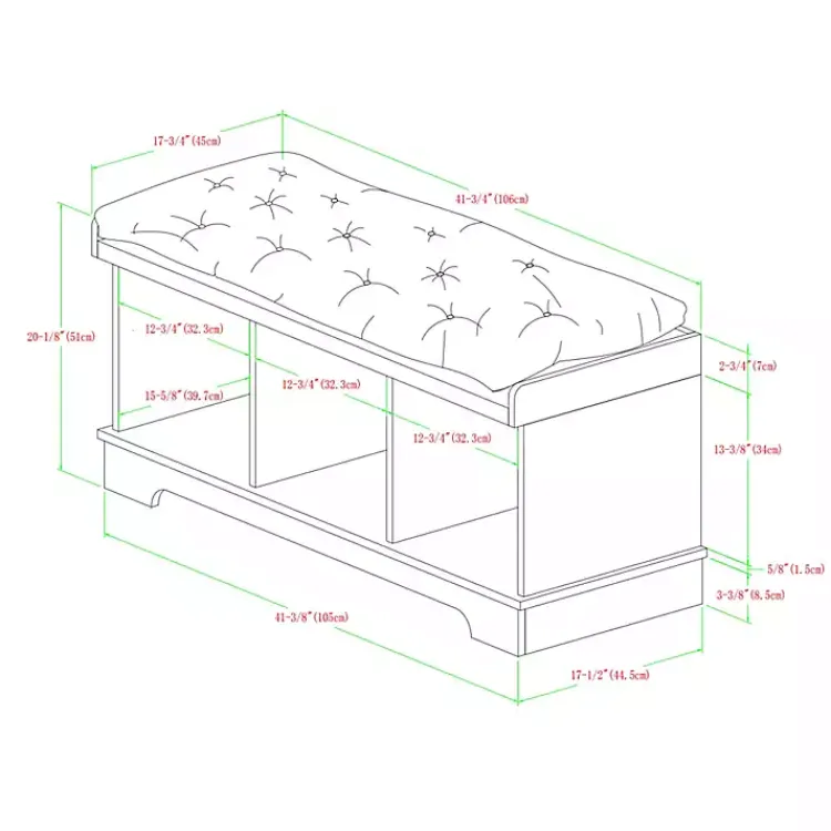 Kirklands Home Benches & Ottomans|Gray Wash Entryway Bench and Storage Bins Tan