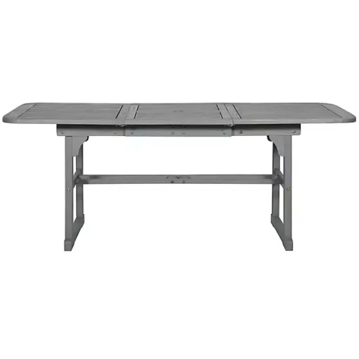 Kirklands Home Outdoor Dining|Wash Extendable Outdoor Dining Table Gray