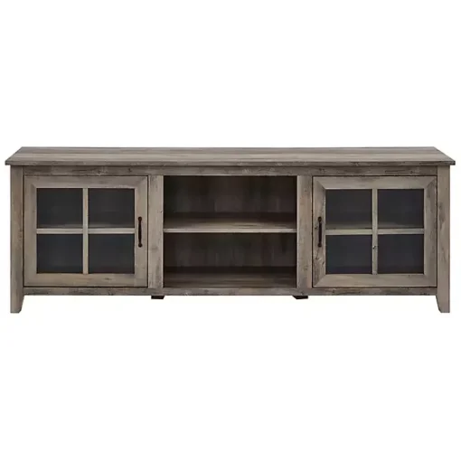 Kirklands Home Tv Stands & Media Consoles|Wash Glass Door TV Stand Gray