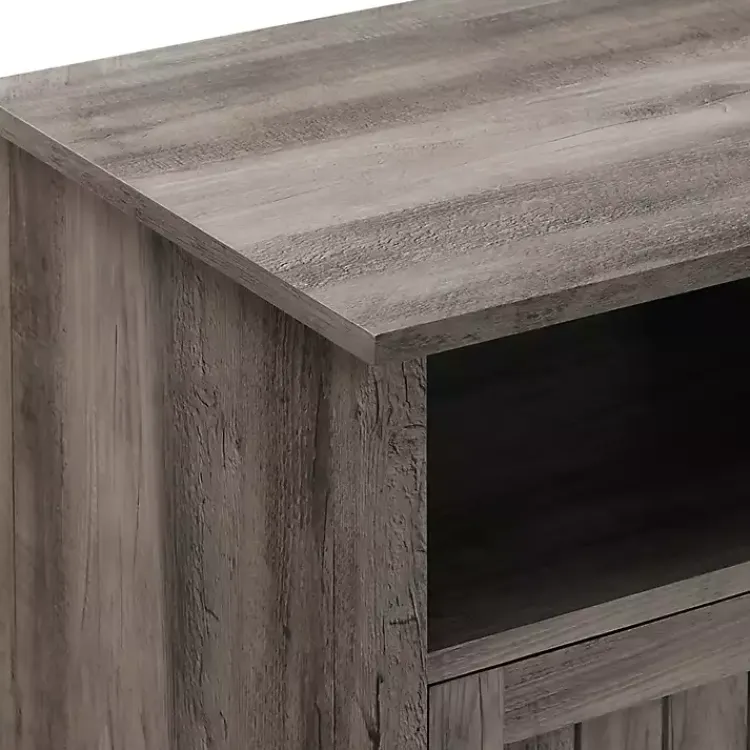 Kirklands Home Accent & End Tables|Wash Grooved Door Side Table Gray