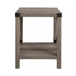 Kirklands Home Accent & End Tables|Wash Industrial X-Frame Accent Table Gray