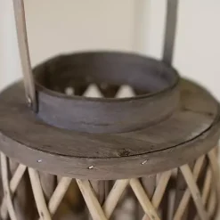 Hot Gray Willow Cylinder Lanterns, Set of 4 Lanterns