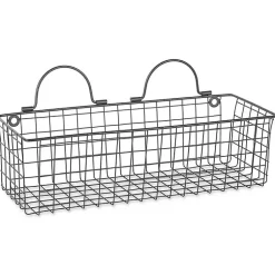 Kirklands Home Shelves|Gray Wire Wall Baskets, Set of 2