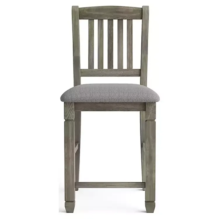 Kirklands Home Bar Stools & Counter Height Stools|Wire-Brushed Noreste Counter Stools, Set of 2 Gray