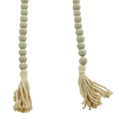 Best Wood Beads Cream Tassel Garland Decorative Accents