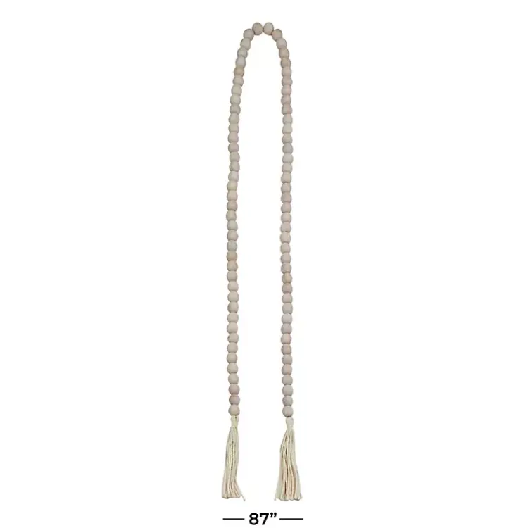 Best Wood Beads Cream Tassel Garland Decorative Accents