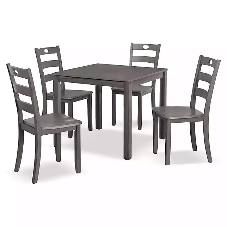 Kirklands Home Dining Sets|Wood Brooke 5-pc. Dining Furniture Set Gray