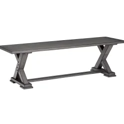 Kirklands Home Dining Chairs|Wood Harbor Dining Bench Gray