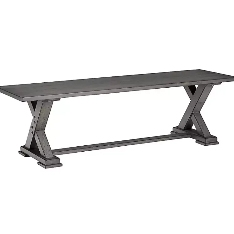 Kirklands Home Dining Chairs|Wood Harbor Dining Bench Gray