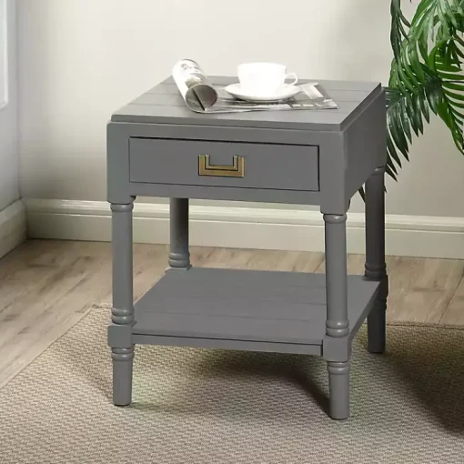 Kirklands Home Accent & End Tables|Wood Layla Accent Table Gray