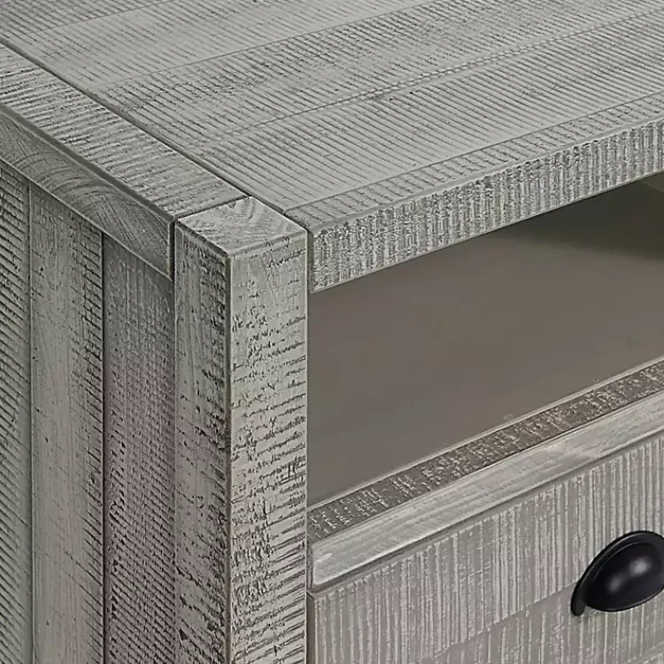 Kirklands Home Nightstands|Wood Open Shelf Nightstand Gray
