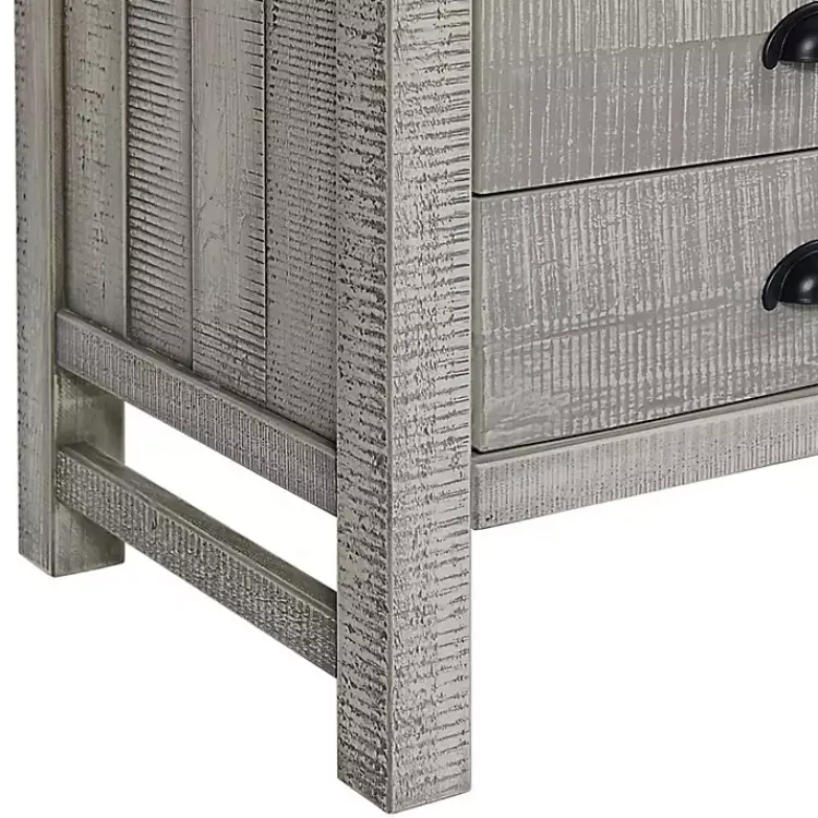 Kirklands Home Nightstands|Wood Open Shelf Nightstand Gray