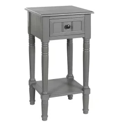 Kirklands Home Accent & End Tables|Wood Square Hampton Accent Table Gray
