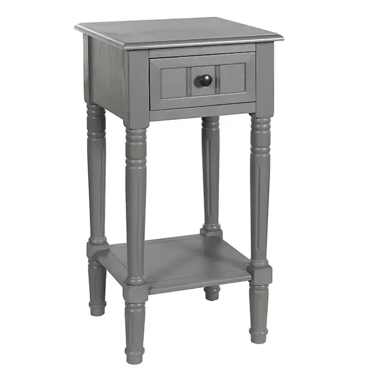 Kirklands Home Accent & End Tables|Wood Square Hampton Accent Table Gray