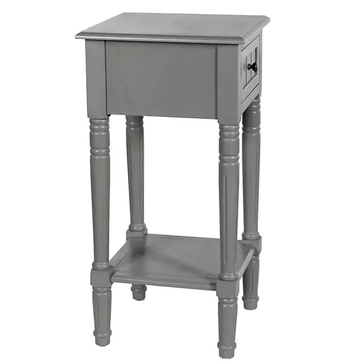 Kirklands Home Accent & End Tables|Wood Square Hampton Accent Table Gray