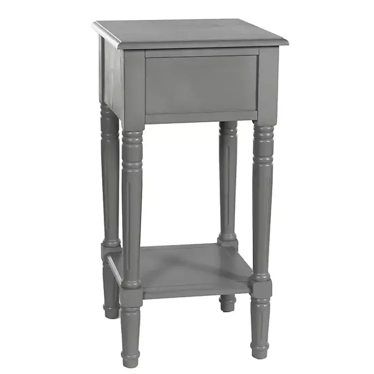 Kirklands Home Accent & End Tables|Wood Square Hampton Accent Table Gray