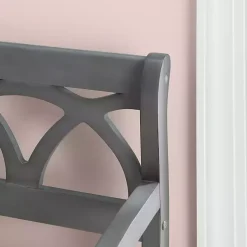 Kirklands Home Benches & Ottomans|Gray Wood Upholstered Storage Bench