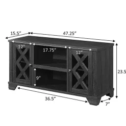 Kirklands Home Tv Stands & Media Consoles|Wood X Doors Media Cabinet Gray