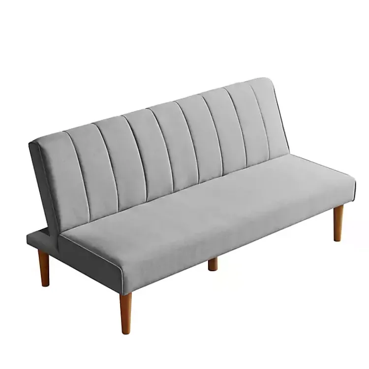 Kirklands Home Sofas & Loveseats|Woven Channel Convertible Sofa Gray