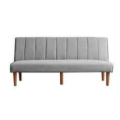 Kirklands Home Sofas & Loveseats|Woven Channel Convertible Sofa Gray