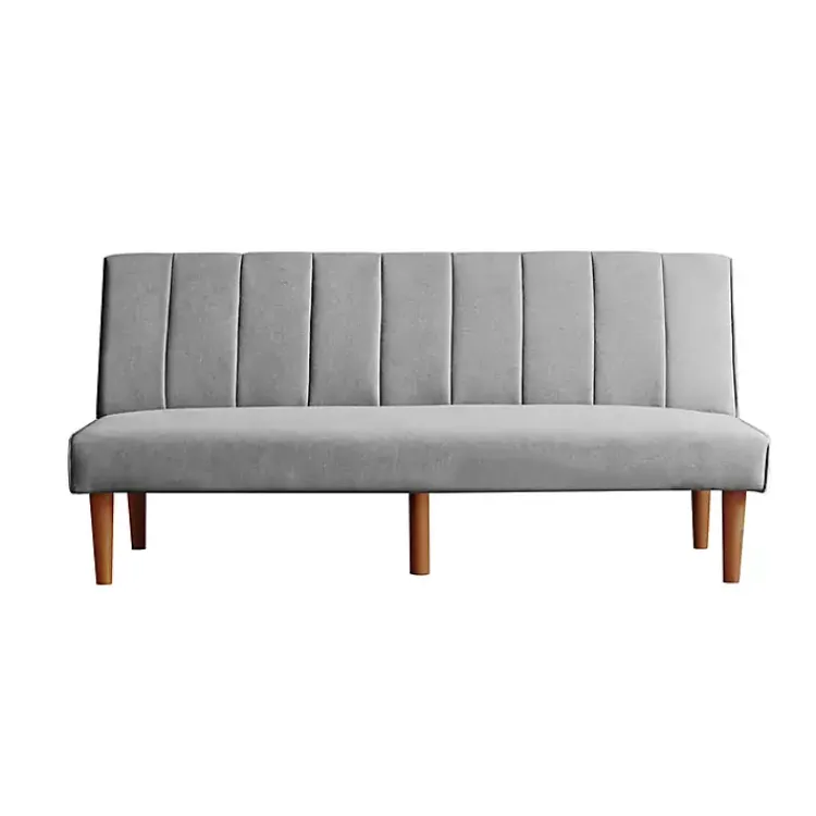 Kirklands Home Sofas & Loveseats|Woven Channel Convertible Sofa Gray