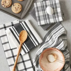 Kirklands Home Kitchen Accessories|Gray Woven Dish Towels, Set of 5