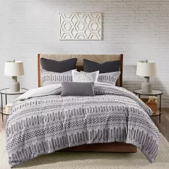 Kirklands Home Comforters|Woven Jacquard California King Comforter Set Gray