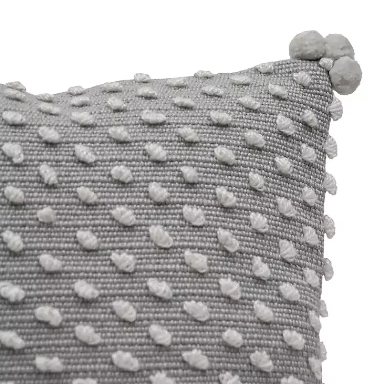 Kirklands Home Outdoor Cushions & Pillows|Woven Knots Outdoor Pillow Gray