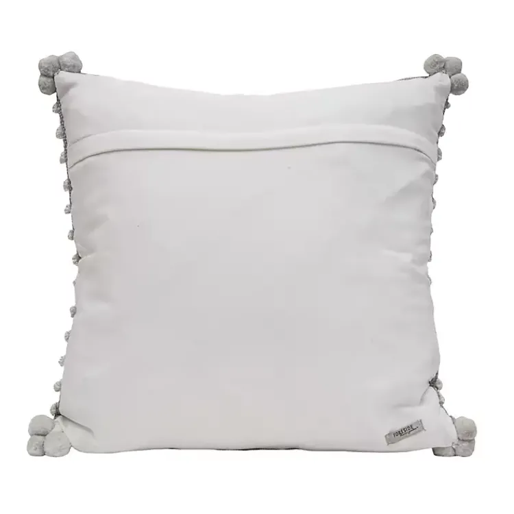 Kirklands Home Outdoor Cushions & Pillows|Woven Knots Outdoor Pillow Gray