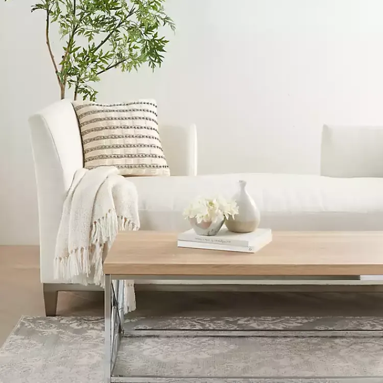 Discount Woven Knotted Stripes Throw Pillow Pillows