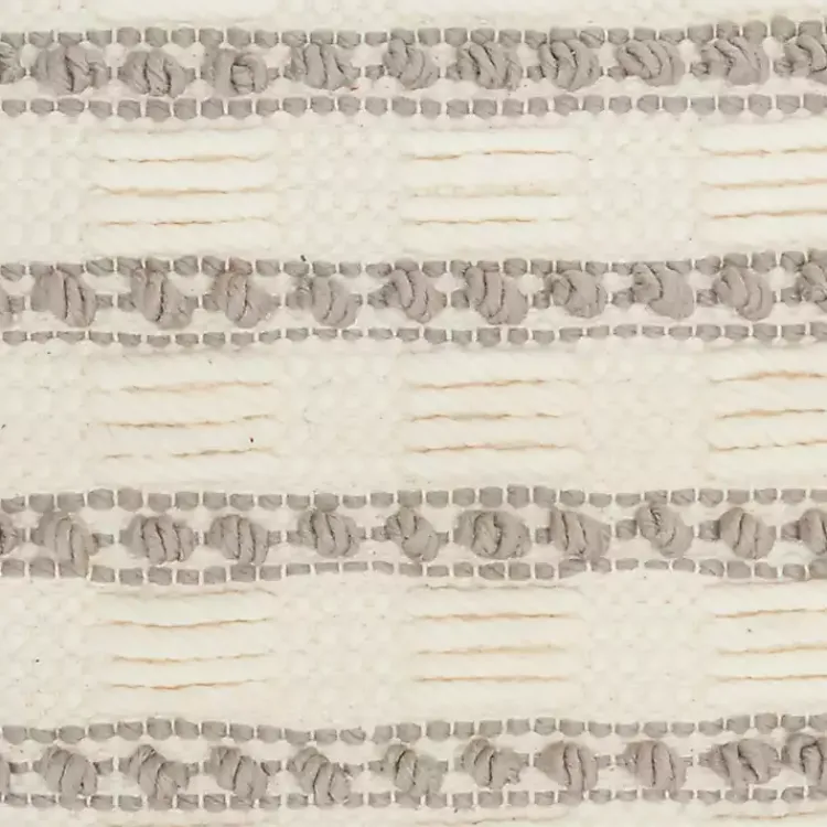 Discount Woven Knotted Stripes Throw Pillow Pillows
