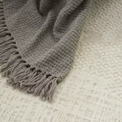 Sale Woven Waffle Knit Chenille Throw Blankets & Throws