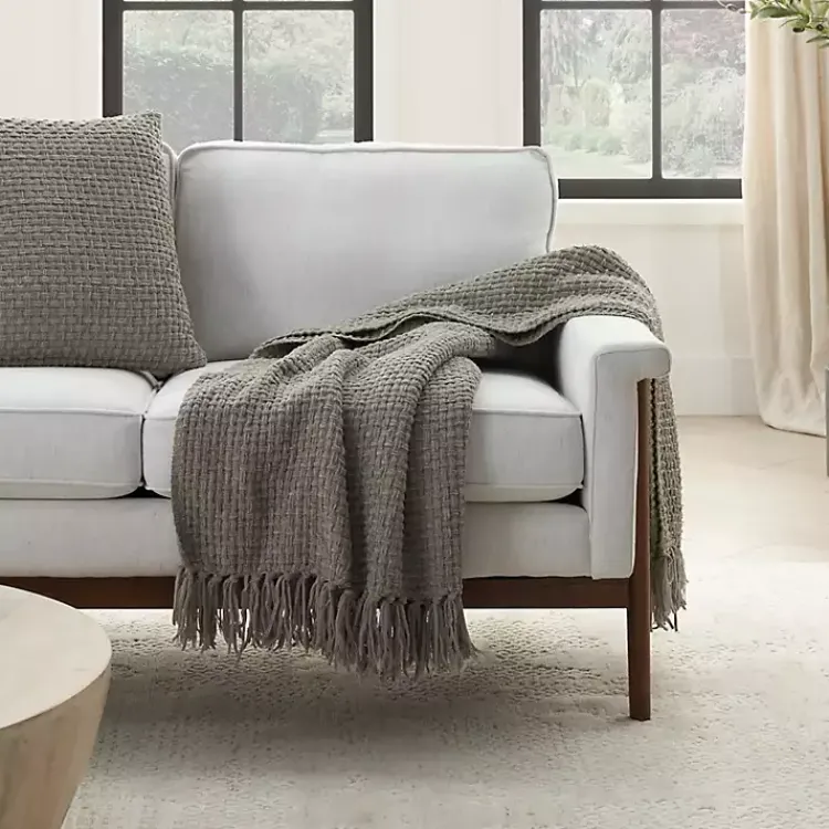 Sale Woven Waffle Knit Chenille Throw Blankets & Throws