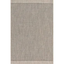 Kirklands Home Outdoor Rugs|Gray Zig Zag Stripe Outdoor Area Rug, 7x10