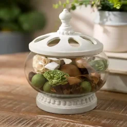 New wash Beaded Glass Potpourri Jar, 11.5 in. Decorative Bowls & Jars