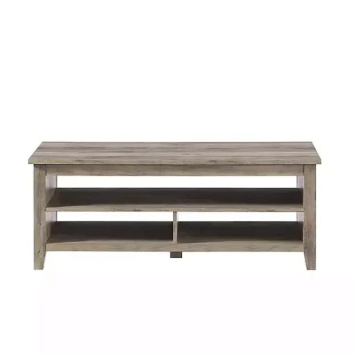 Kirklands Home Coffee Tables|wash Grooved Side Panel Coffee Table Gray