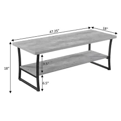 Kirklands Home Coffee Tables|Graywash Joanne Coffee Table Black