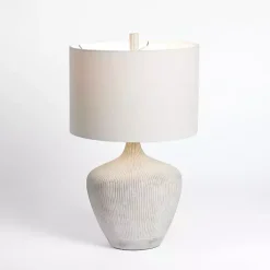 Kirklands Home Table Lamps|wash Ribbed Urn Table Lamp Gray