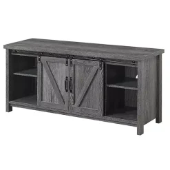 Kirklands Home Tv Stands & Media Consoles|wash Russ Barn Door Media Cabinet Gray