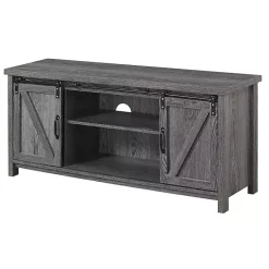 Kirklands Home Tv Stands & Media Consoles|wash Russ Barn Door Media Cabinet Gray