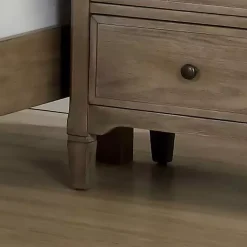 Kirklands Home Nightstands|Graywash Wood 2-Drawer Lyla Nightstand Brown