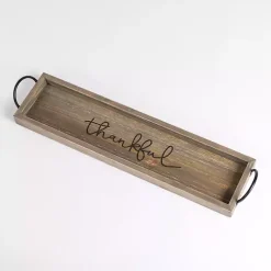 Hot wash Wood Thankful Tray Decorative Trays