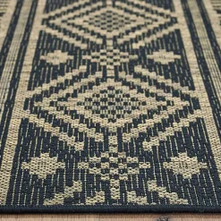 Kirklands Home Outdoor Rugs|Greek Key Sun Shower Outdoor Area Rug, 5x8