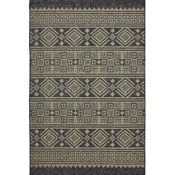 Kirklands Home Outdoor Rugs|Greek Key Sun Shower Outdoor Area Rug, 7x9