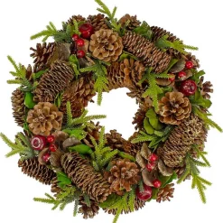 Online Green and Brown Pinecone Mini Wreath Wreaths