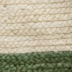 Online Green and Cream Woven Basket with Tassel, 17 in. Baskets & Boxes