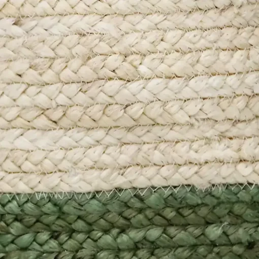 Online Green and Cream Woven Basket with Tassel, 17 in. Baskets & Boxes